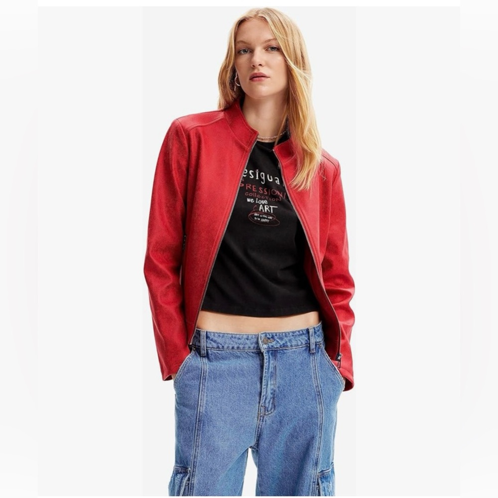 Desigual Red Coat for Women